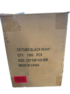 98mm Black Tube CR Packaging 3.85" (980 per case) - Picture 1 of 3
