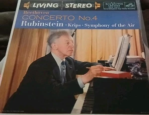 BEETHOVEN RECORD CONCERTO NO 4 RUBINSTEIN KRIPS LP LSC2123 Living Stereo NM  - Picture 1 of 4