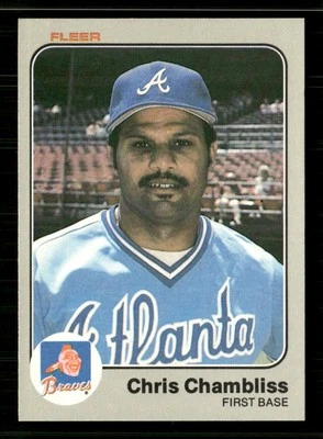1983 Fleer #134 Chris Chambliss - Image 1 of 2