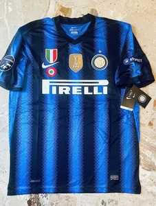 Maglia Casa Inter Zanetti Tg M anno 2010-2011 con tutte le patch del Triplete - Foto 1 di 10