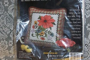 Kit de punto de cruz contado a cuadros florales Home Creations 2002 - Imagen 1 de 1