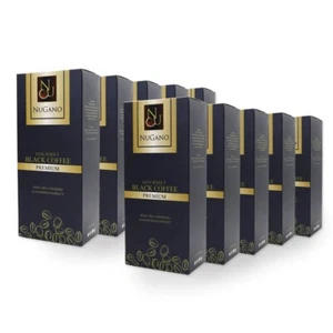 10 x Nugano Ganoderma Premium Gourmet Instant Black Reishi Mushroom Coffee - Picture 1 of 13