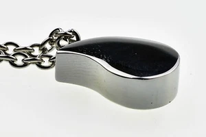 Tear Drop Memorial Cremation Jewelry Urn Necklace for Ash on 18 inch Chain - Picture 1 of 5
