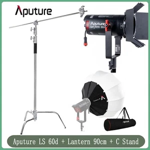 Aputure LS 60d LED Video Light 60W 5600k Daylight + Lantern 90cm + C Stand Bag - Picture 1 of 12