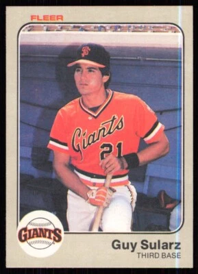 1983 Fleer Guy Sularz Rookie San Francisco Giants #273 - Image 1 of 2