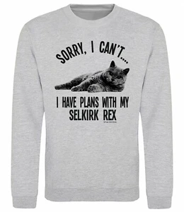 Sorry I Have Plans With My SELKIRK REX Gato Adultos o Niños Gatos Regalo - Imagen 1 de 3