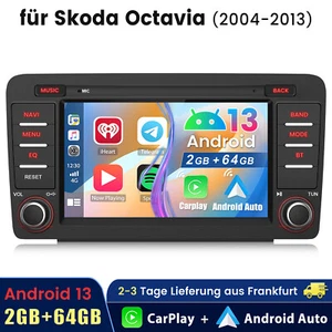 64GB Android 13 GPS Autoradio WIFI für Skoda Octavia Rapid Roomster Superb Yeti - Bild 1 von 12