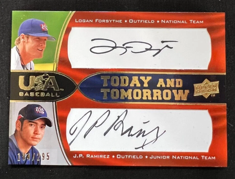 LOGAN FORSYTHE J.P. Ramirez 2008 UD USA Today & Tomorrow Dual AUTO #194/295 - Image 1 of 1