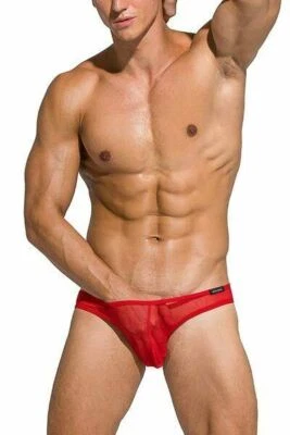 Private Structure Briefs Desire Intima Mesh Low-Rise Bikini Brief Red 3455 65B - Image 1 of 3
