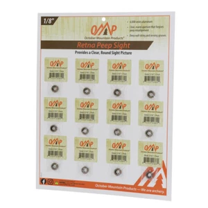🏹 October Mountain Retna Peep Sight Tan 1/8 in. 12 Pack - Picture 1 of 2