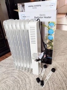 Mainstays 1500W Mechanical Oil Filled Electric Radiant Space Heater White - Picture 1 of 10