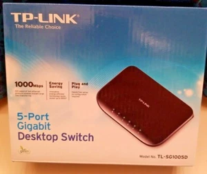 TP-Link TL-SG1005D 5-Port Unmanaged Gigabit Desktop Switch NEW NIB - Picture 1 of 6