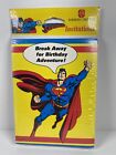 Vtg 1992 SUPERMAN Birthday 8 Invitations Envelopes Man of Steel Party Cards NOS