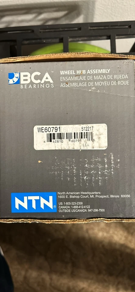 Conjunto de cojinete de rueda y buje para Toyota Corolla 2003-2009, Matrix Prius BCA Foto 1 de 2
