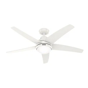Hunter Ceiling fan with Remote Bernard Fresh White 132cm Fan with Lighting E27 - Picture 1 of 7