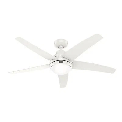 Ceiling Fan with Lighting Bernard White 132cm Ventilator Remote Control - Image 1 of 4