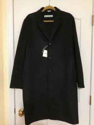 Brand New Black Acne Studios Double Face Wool Topcoat with tag size 46 - Image 1 of 4