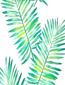 10m White Sticky Back Plastic Green Leaf Modern Wallpaper Wall Art PVC Fablon UK - Picture 1 of 11