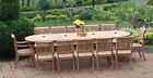 Dsgv Grade-a Teak Wood 13 Pc Dining 117" Oval Table Chair Set Outdoor Garden New