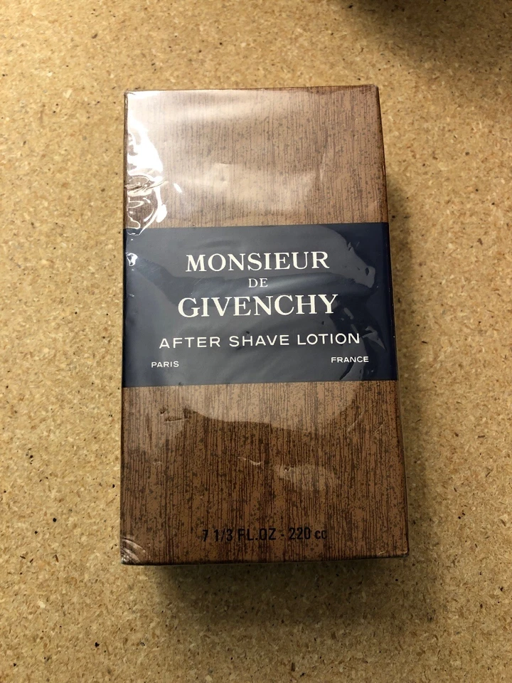 Loção pós-barba Monsieur De Givenchy antiga 7 1/3 oz sem costura, NOVA com CAIXA - Imagem 1 de 4