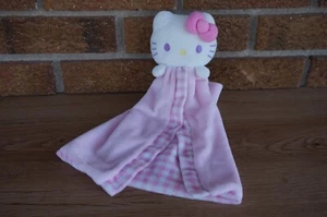 SEGURIDAD Manta HELLO KITTY Gato Rosa Púrpura Blanco Vestido Guinga Peluche Lovey Juguete - Imagen 1 de 12