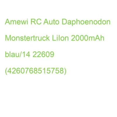 Amewi RC Auto Daphoenodon Monstertruck LiIon 2000mAh blau/14 22609 (426076851575 - Bild 1 von 2