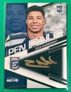 2023 PANINI DONRUSS ELITE FOTL GOLD INK PEN PALS AUTOGRAPH ZACH CHARBONNET - Picture 1 of 1