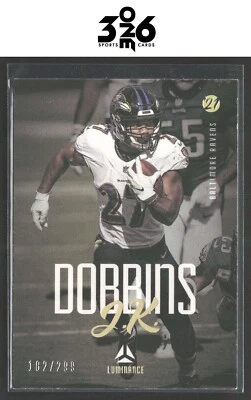 J.K. Dobbins 2021 Panini Luminance Gold #8 #/299 - Image 1 of 2