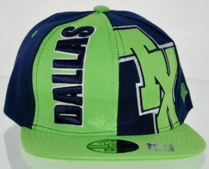 NEW! FLAT BILL SNAPBACK BALL US DALLAS TEXAS CAP HAT GREEN NAVY - Picture 1 of 4