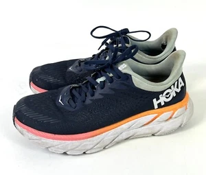 WOMEN'S HOKA ONE ONE CLIFTON 7 WOMEN'S HOKA Navy  RUNNING SHOES SZ 8.5 - Picture 1 of 7