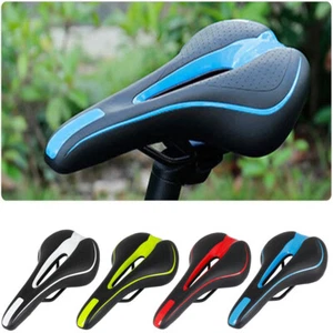 Soft Bike Hollow Saddle MTB Mountain Road Bicycle Comfort Cushion Seat Anti-Skid - Picture 1 of 30