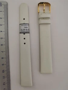 Rios 1931 Uhrenarmband Classic Leder Weiß 16 mm Breit NEU - Bild 1 von 2