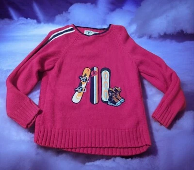 Kitestrings Boys Red Size 12/14 Knit Sweater Snowboard Boots - Image 1 of 4