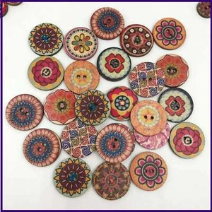 Buttons for Crafts, 100pcs Big Button Cute Large Decorative Buttons 1Inch Flower - Picture 1 of 2