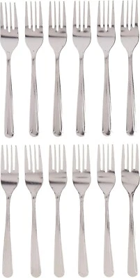 BRANDED Heavy Duty Dinner Forks 18/0 Stainless Steel Salad Table Fork Set of 12 Flatware