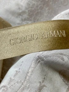 100cm Giorgio Armani Gold/white PIECE AUTHENTIC RIBBON designer Diy BOWS Crafts - Picture 1 of 5