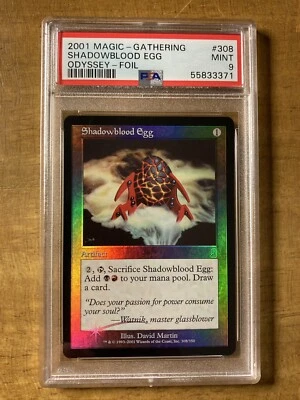 MTG✨SHADOWBLOOD EGG FOIL ✨Odyssey PSA 9 MINT Uncommon 2001 SAC Artifact POP 1 ! - Image 1 of 2
