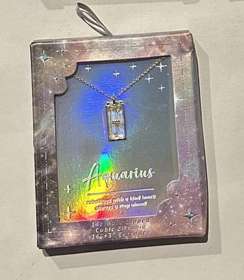 14k Gold Dipped Zodiac Aquarius Necklace New - Image 1 of 3