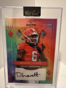 Dominic Lovett Auto 1/1 - 2024 Wild Card 5 Card Draw Rainbow 10 Of Diamonds - Picture 1 of 2