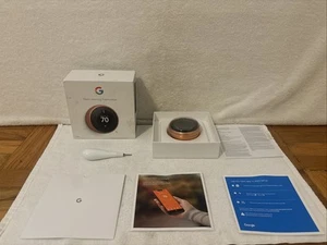Google Nest 3rd Gen Smart Thermostat - Gold - 5389290, Open Box New, A3 - Picture 1 of 5