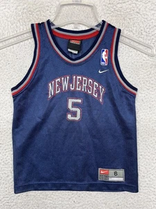 VTG Jason Kidd New Jersey Nets Jersey Youth 6 NBA Basketball Nike Blue Red - Picture 1 of 11