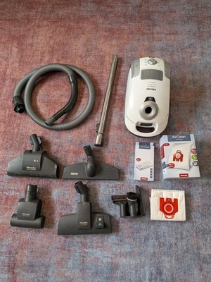Miele Compact C1 Pure Suction Canister Vacuum - White With Extras - Image 1 of 4