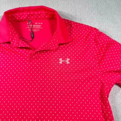 Women's Under Armour Golf Performance Polo Pink size Medium Loose fit - Image 1 of 4