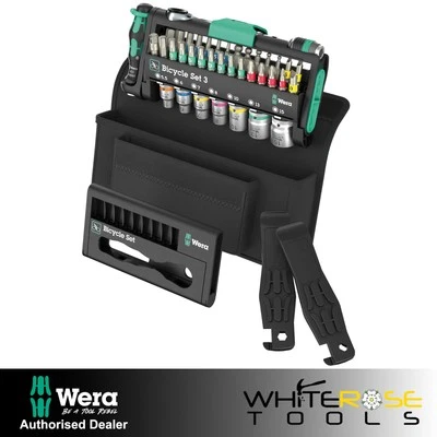 Wera Screwdriver Bits Bit Holder Socket Set Tyre Lever Pouch Bicycle Set 3 41pc - Image 1 of 4