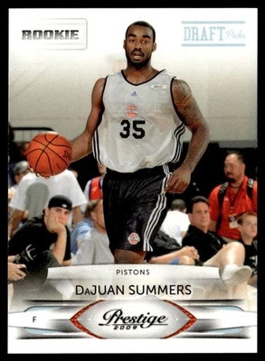 2009-10 Panini Prestige Draft Picks Light Blue DaJuan Summers 128/999 Detroit - Image 1 of 2