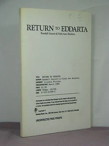 1st UP,signed by 2(artists JB,Sabuda),Gandalara 6:Return Eddarta,Randall Garrett - Picture 1 of 5