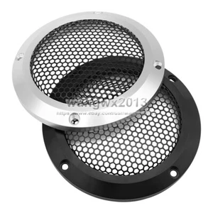 Cubierta de altavoz de 4 pulgadas 119 mm malla metálica completa rejilla protección círculo decorativo - Imagen 1 de 9