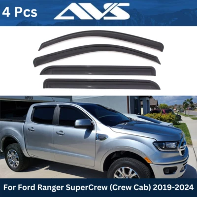 AVS Vent Visors Window Deflectors Rain Guards For Ford Ranger Crew Cab 2019-2024 — 第 1/4 张图片