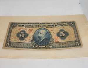 Republica Dos Esatados Unidos Do Brasil - 5 Mil Reis Note Estampa 19A Serie 354A - Bild 1 von 10