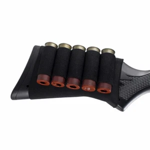 Tactical Shotgun Shell Holder Buttstock 12 Gauge 5 Rounds Ammo Holders Hunting - Picture 1 of 11